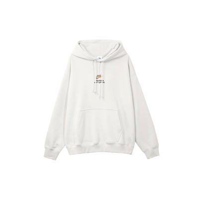 Nike Embroidered Letter Logo Hoodie With Fleece Lining Men Hoodie Light-Bone FV4024-072