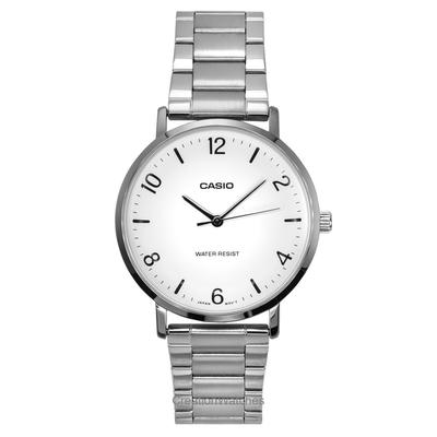 Standard Analog Stainless Steel White Dial Quartz MTP-VT03D-7B Men's Watch
