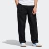 adidas Originals Solid Color Mid Waist Loose Straight Leg Casual Pants Men Bottoms Black HK9889