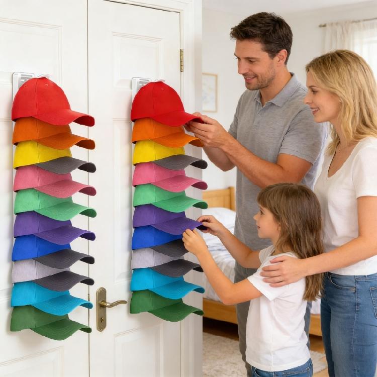 Stylish Wall Mount Hat Storage With Curved Design For Home Or Shop Use