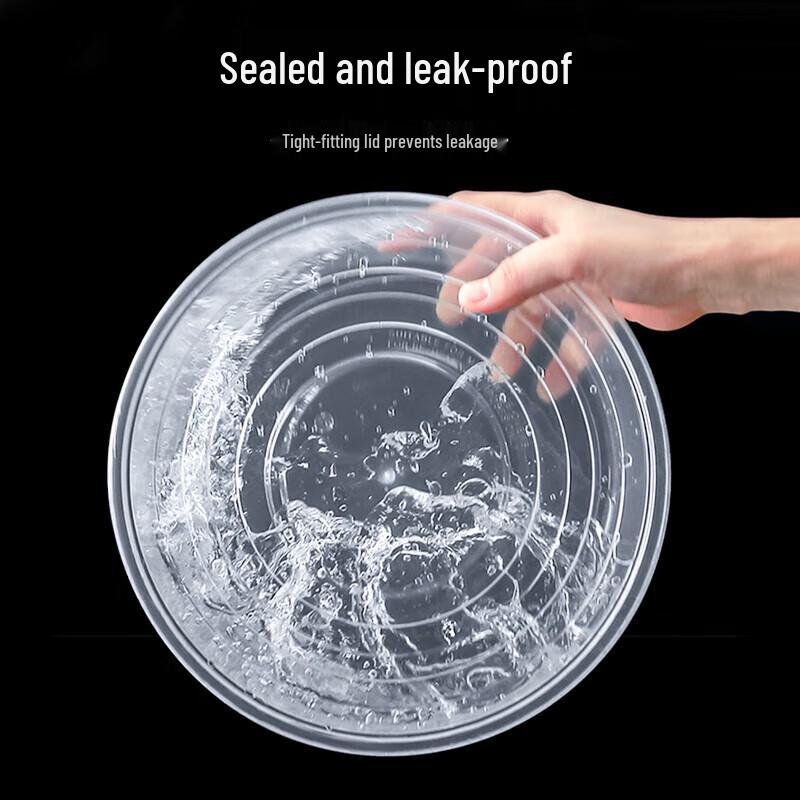 ONYLM Disposable Round Transparent Food Containers with Lids