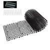 Black 2x4m Plastic Anti-Cat Spike Mat for Balcony and Garden Cat Deterrent.