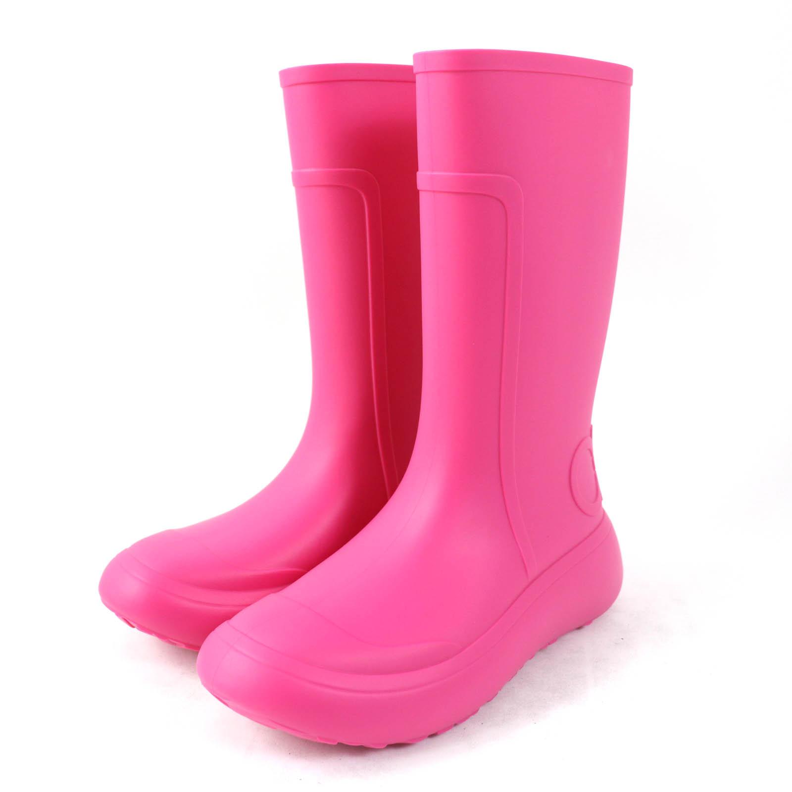 Pristine Salvatore Ferragamo Knee-high boots Gancini rubber boots pink rubber Women 7 Used