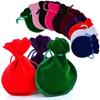 Gourd-Shaped Velvet Gifts Bags Colorful Drawstring Jewelry Bags Storage Pouches For Wedding Christmas Party Gifts Packaging Bags