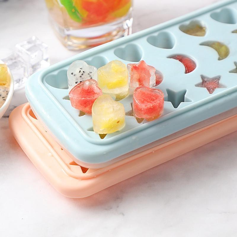 Ice Ball Molds Makers Tray Moulds Ice Trays Silicone Material Moon Star Heart Shaped for Wine