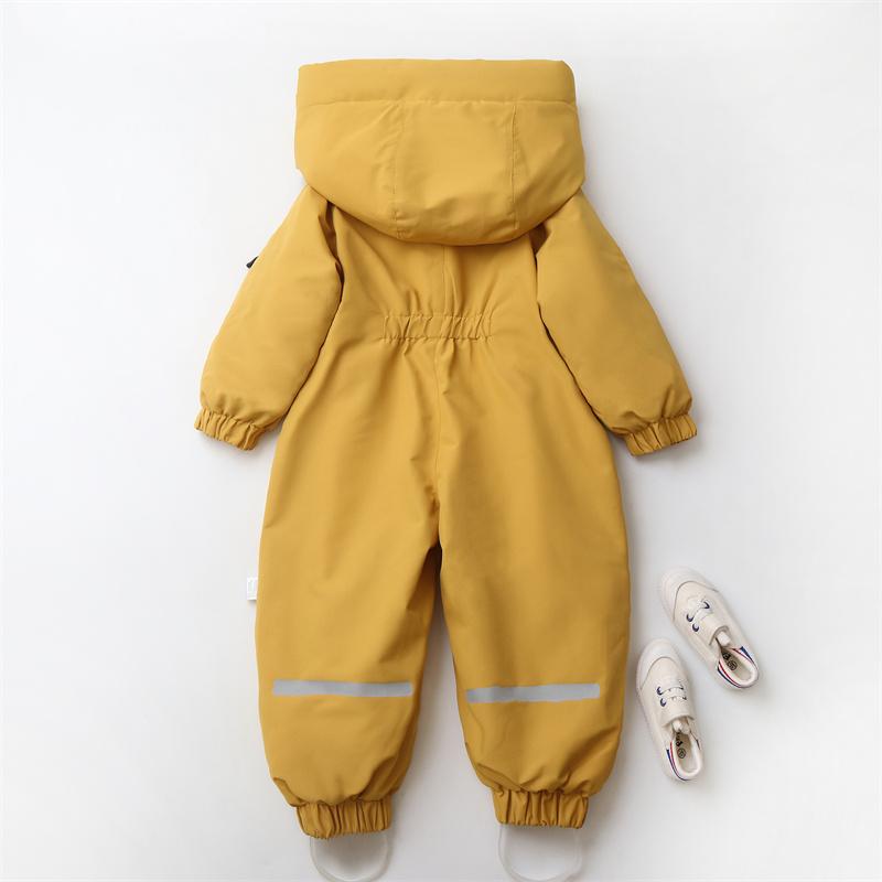 Winter Baby Boys Ski Suit Fashion Boys Jumpsuit Warm Kids Clothes Waterproof Baby Jacket Hooded Girls Snowsuit 1-5Yrs