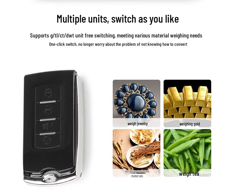 Portable Pocket Electronic Jewelry Scale, 0.01g Precision Mini Palm Key Scale