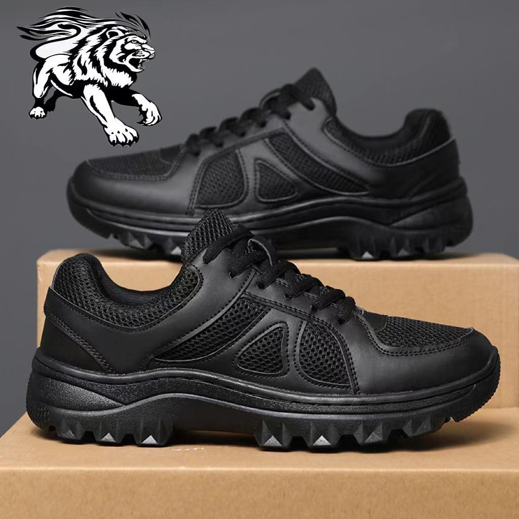 

New men s mesh mountaineering sneakers outdoor sports mountaineering shoes solid color versatile platform sneakers wading shoes 44 чёрный