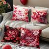 4pcs Happy Mother's Day Decorative Pillowcase Set, 18x18 Inch Floral Cushion Covers for Sweet Home Decor, Gift for Mom, for Porch Patio Sofa