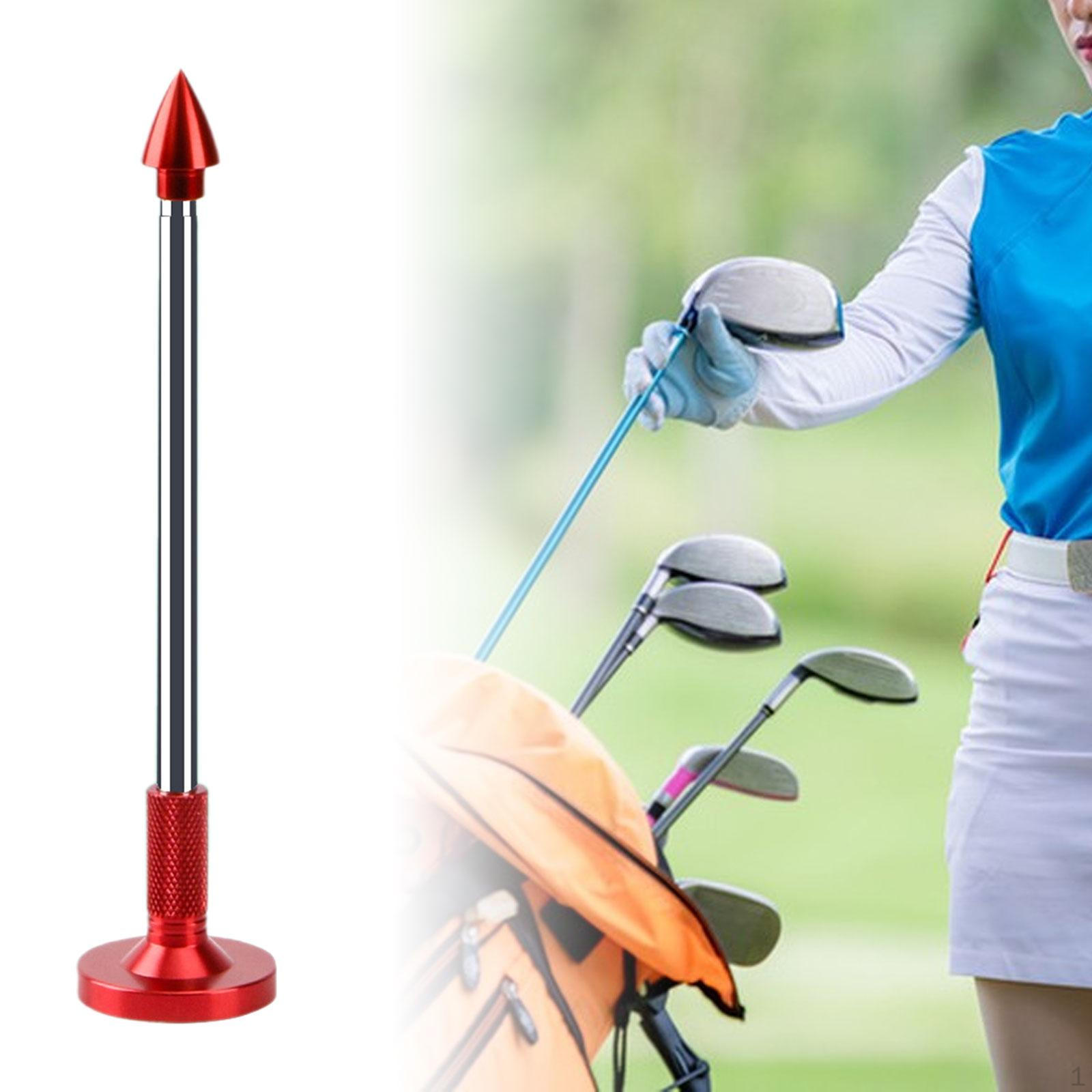 

Стержень для выравнивания клюшки для гольфа демонстрирует правильный индикатор направления поворота для красный
