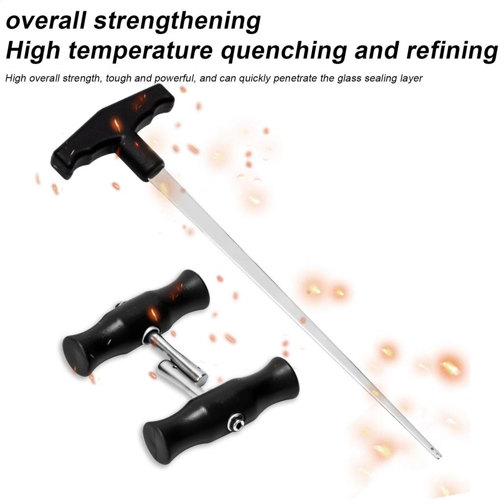 Auto Glass Removal Tools T-shaped Vintage Classic Auto Repair Tackle Glass Removal Tool For Cutting Fixing Glazing De-icing