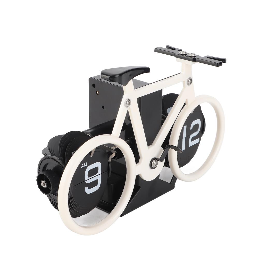 Vintage Desk Clock Bike Shape Retro Mechanical Battery Powered Gear Operated Timer Reminder Table Clock for