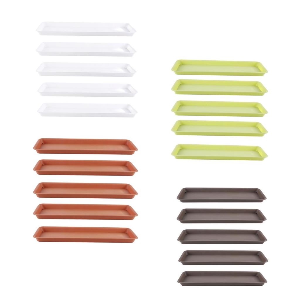 5Pcs Plant Saucers Plant Tray Planter Tray Versatile Rectangular Drip Trays for Garden Windowsill Courtyard Indoor Outdoor