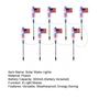 8Pcs Solar Stake Lights Waterproof Outdoor LED Pathway Lights with 8 Modes Red White Blue Solar Powered Garden Stakes Lights for Independence Day 4th