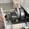 Adjustable Storage Rack Retractable Cookware Organizer New Pot Lid Rack  Kitchen