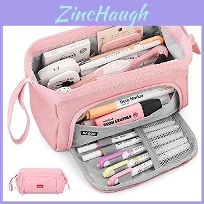 2024 Large Capacity Canvas Pencil Case For Students With Multiple Colors And Compartments