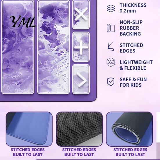 Trading Board for Kids Fidget Mat, Non-Slip Rubber 18" x 16" Portable with Markers Accept Add Reject Toys Game Table Mat