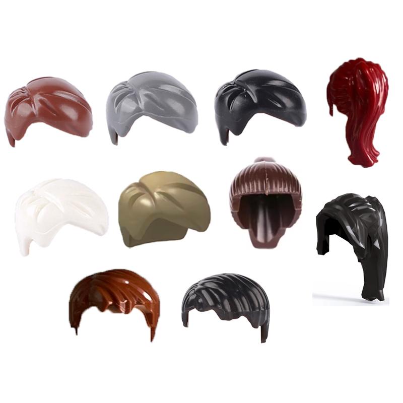 MOC City Building Blocks Procurement Products Body Character Accessories Colorful Hair Mini Bricks Compatible Toys Gift K075 DIY