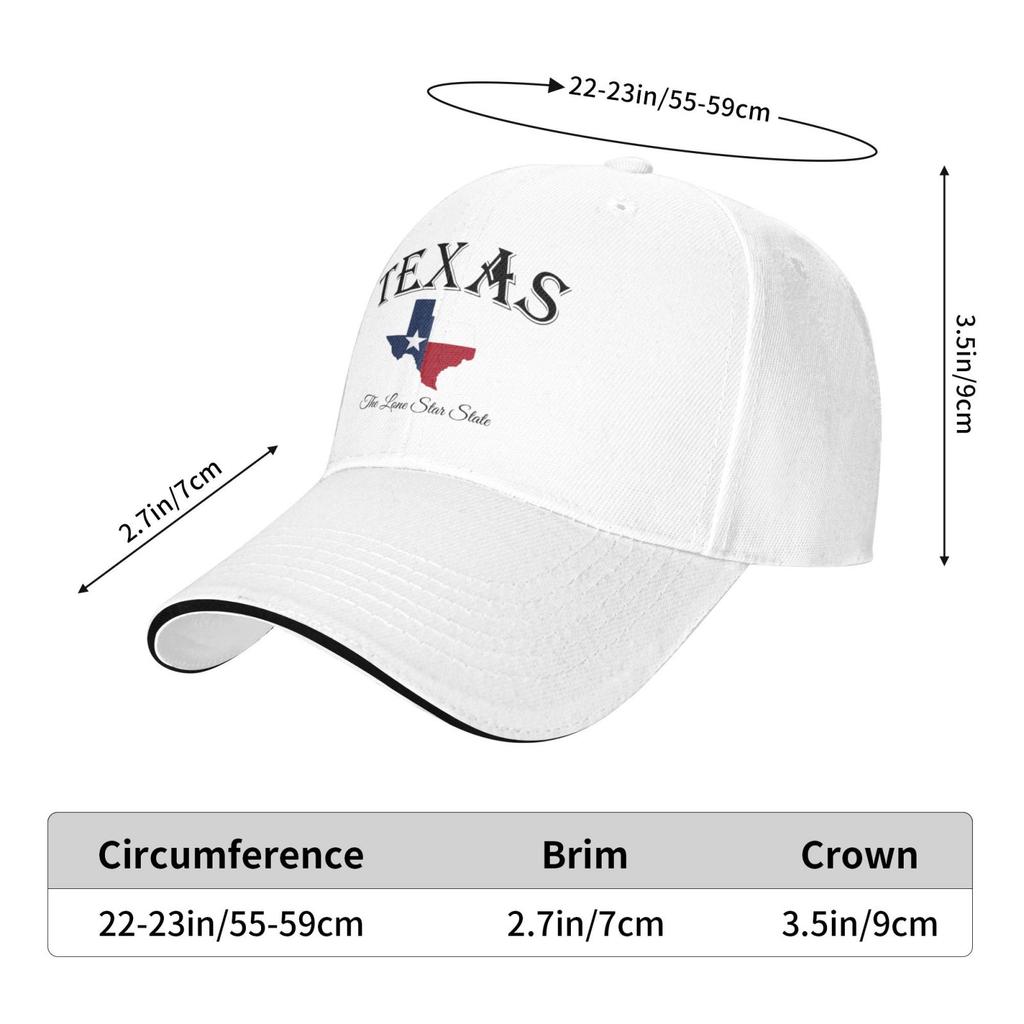 Texas Trucker Hat Vibrant Heat Transfer Print Polyester Cap - Quick-Dry Outdoor Streetwear Adjustable Buckle Outdoor Leisure Hat