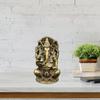Vintage Ganesha Statue Brass Elephant Hindu God Figurines Elephant God Figure Sculpture  Car