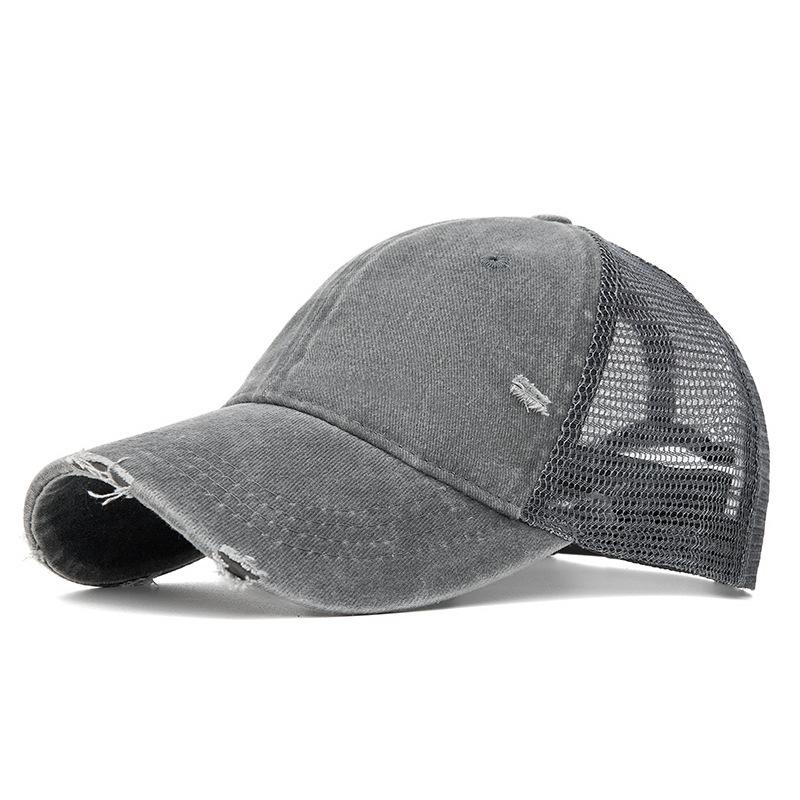 Baseballkappe Sommer Unifarben Atmungsaktive Netzkappe Outdoor Sonnenschutzkappe