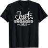 Just Engaged 2023 Wedding Honeymoon Groom Bride Couple Squad T-Shirt