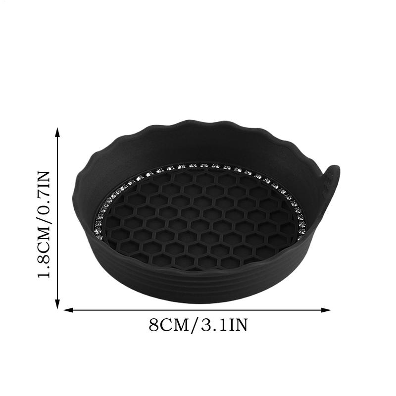 Truck Cup Holder Coasters Non-Slip Car Cup Coasters Automotive Interior Accessories Dustproof Mat Bling Crystal Rhinestone For