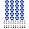 20Pcs Aluminum Bumper Fender Washer Bolt Engine Bay Dress Up Kit Blue