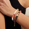 Colorful Natural Stone Beaded Bracelets for Women Girls Boho Handmade Beads Y2K Jewelry Summer Beach Gift