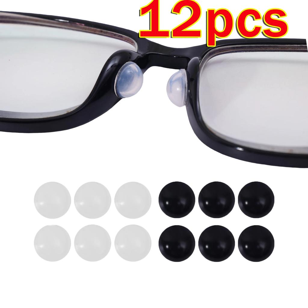 24pcs New Silicone Glasses Nose Pads Anti-Slip Soft Nose Pads Self Adhesive Eyeglasses Nose Holder Stickers Eyewear Accessories