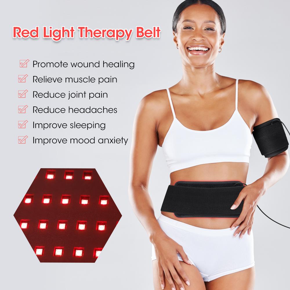 Red Light Therapy Belt 660nm & 850nm LED Red Light Promote Wound Healing Fade Wrinkles and Scars Red Light Skin Rejuvenation