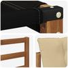 Outdoor Sofa Set with Cushions 4 pcs Natural and Beige