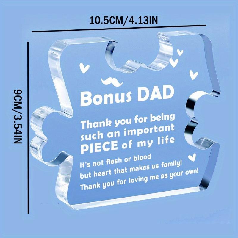 Bonus Dad Acrylic Plaque - Best Dad Ever Gift from Daughter/Son