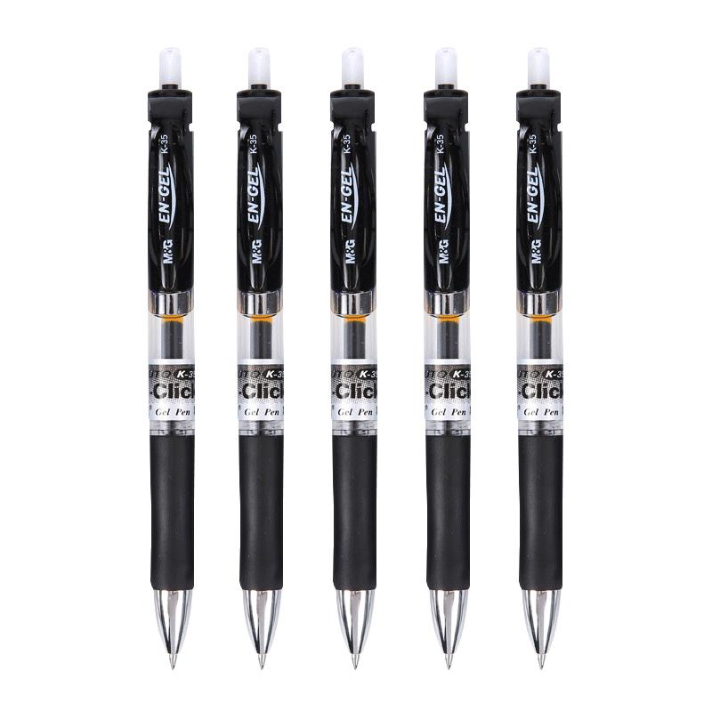 5Pcs M&G K-35 4 Colors Press Type Gel Pen The New Concept Design Pen School and Offic Stationery