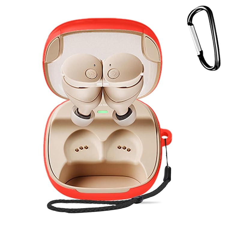 

audio technica For ATH-CKS50TW2 case Full protective cover silicon case [HUKWIMO] With carabiner Shockproof waterproof dustproof Can be charged while