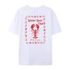 Hummer-Liebhaber Club T-Shirt mit Rückendruck Vintage Meeresfrüchte T-Shirt Kurzarm Ästhetisches Foodie Shirt Unisex Mode Damen T-Shirts