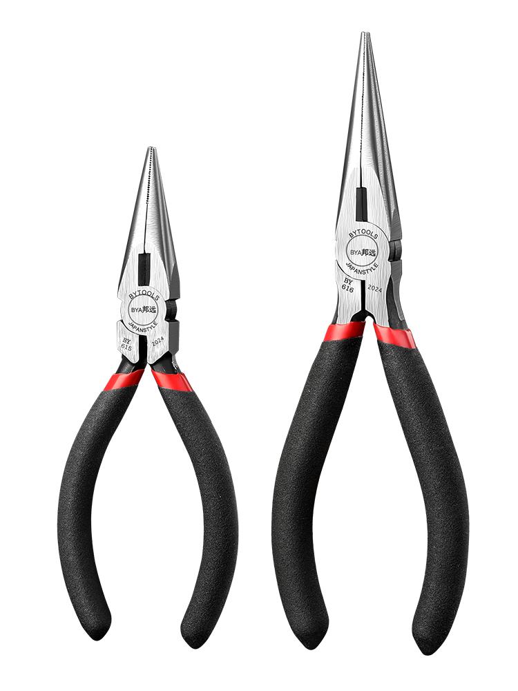 5" & 6" Premium Needle-Nose Pliers Set for Jewelry - Round, Bent, Flat Nose, Toothless Mini Pliers