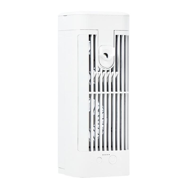 Portable Desktop Air Cooler with Night Light - Compact Household Electric Fan for Indoor Cooling and Humidification