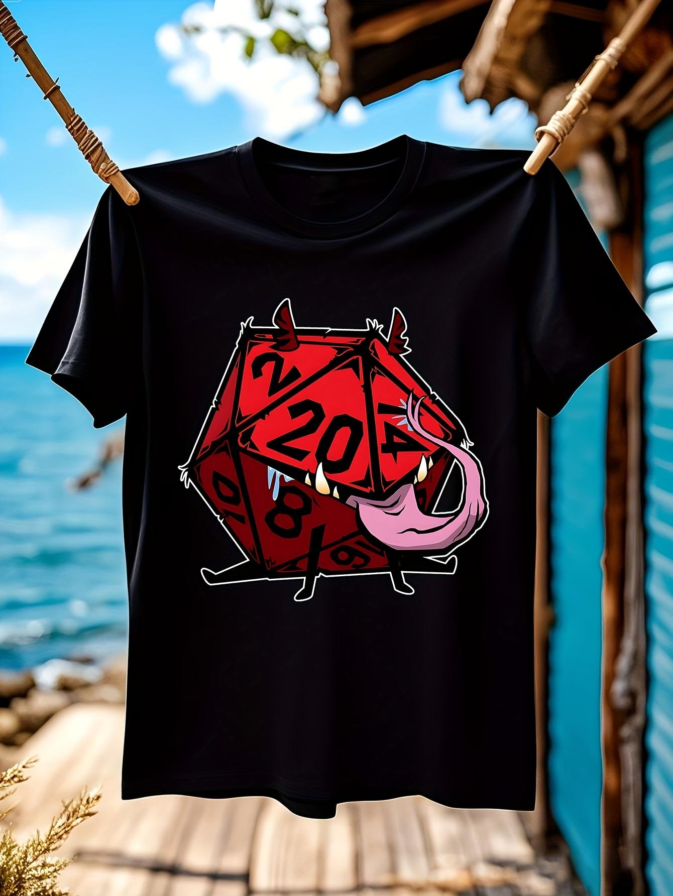Funny Tshirt Funny Dungeons Dragons D20 Dice Mimic Puppy ... M