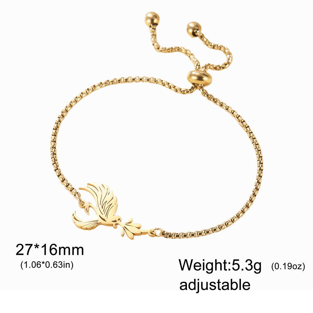Bracciale Fenice Dawapara per Donna Uccello Mitico Braccialetti Ispirazionali Regalo di San Valentino Gioielli in Acciaio Inossidabile