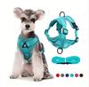 Postroj pro psa bez tahu a sada vodítka Nastavitelná vesta s postrojem pro domácí mazlíčky pro malé psy Kočky Reflexní hrudní popruh pro psa Vodítko na venčení