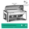 DeQier Electric Rectangular Buffet Warmer with Flip Lid CN Plug (adapter Included)