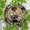 Vintage Barber Shop Metal Tin Sign Hair Stylist Decor Wall Art Gift