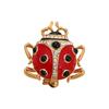 Charming Metallic Ladybugs Accessory Sparkling Stones And Long Lasting Shine Finish Elegant Diamonds Ladybugs Pin
