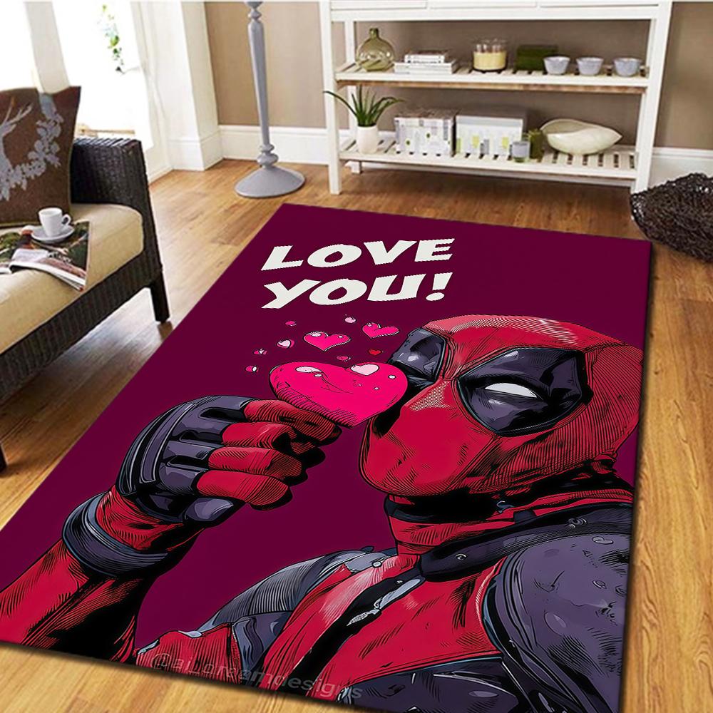 Deadpool Poster Carpet, Cool Movie Mat for Home Decor, Digital Print Bedroom Floor Rug, Living Room Mat -HYQ7