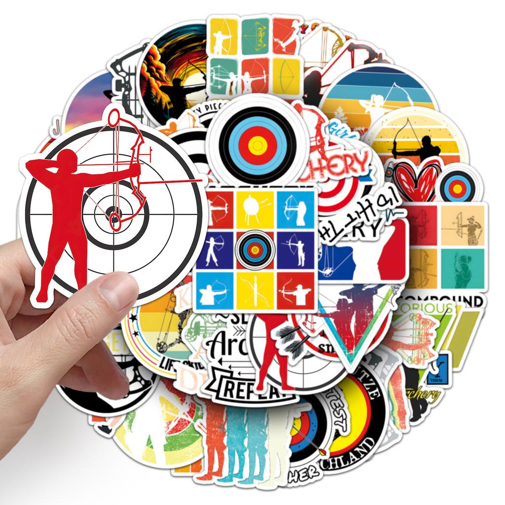 50 Neue Bogensport Graffiti Aufkleber Personalisierte Sport Dekorative Wasserbecher Computer Skateboard Schreibwaren Aufkleber