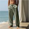 Completo Estivo Lento da Uomo Hombre Elegante Casual Coulisse Vita Elastica Gamba Dritta Traspirante Pantaloni da Vacanza
