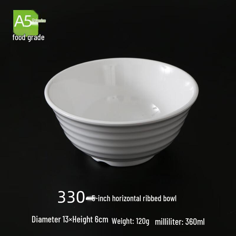 

Beilaien A5 Melamine White Commercial Soup & Porridge Bowls (10-Pack)