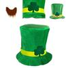 St. Patrick's Day Irish Leprechaun Shamrock Velvet Hat Adult Fancy Dress Accessory