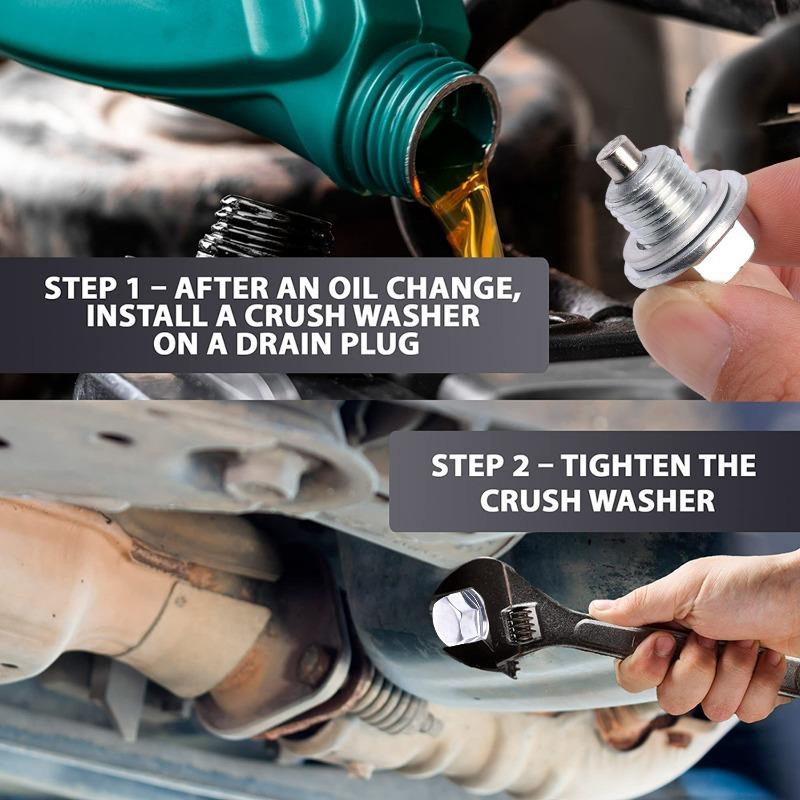 Car Engine Oil Pan Drain Plug Bolt M14*1.5 Silver with Washer Magnetic Oil Drain Screws Seal Ring for Modern Kia Accessories